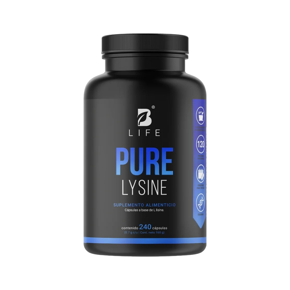 B LIFE PURE LYSINE (240 CAPS) – SUPLEMENTO ALIMENTICIO DE L-LISINA
