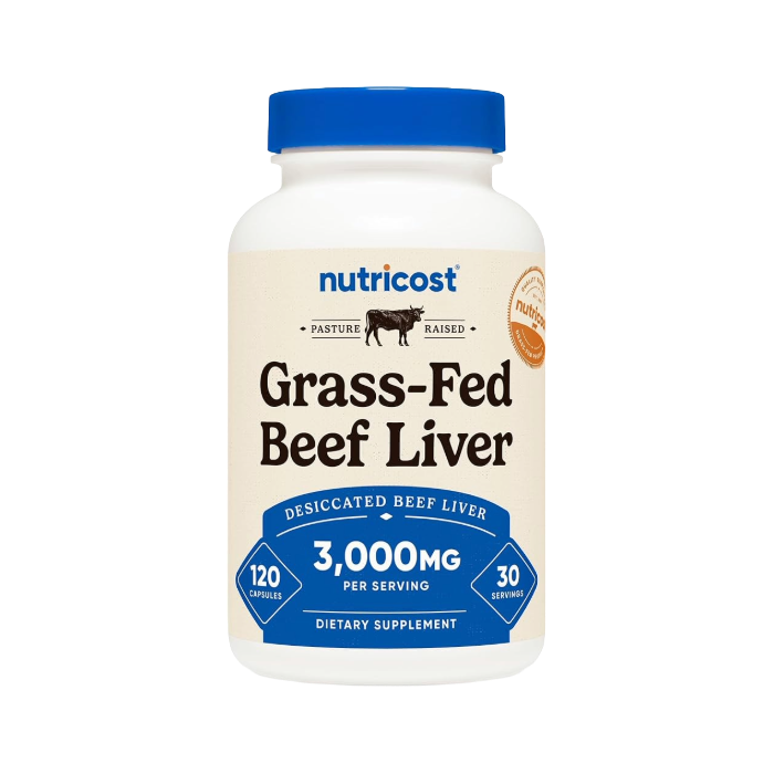NUTRICOST GRASS-FED BEEF LIVER (HÍGADO DE RES) 120 CÁPSULAS