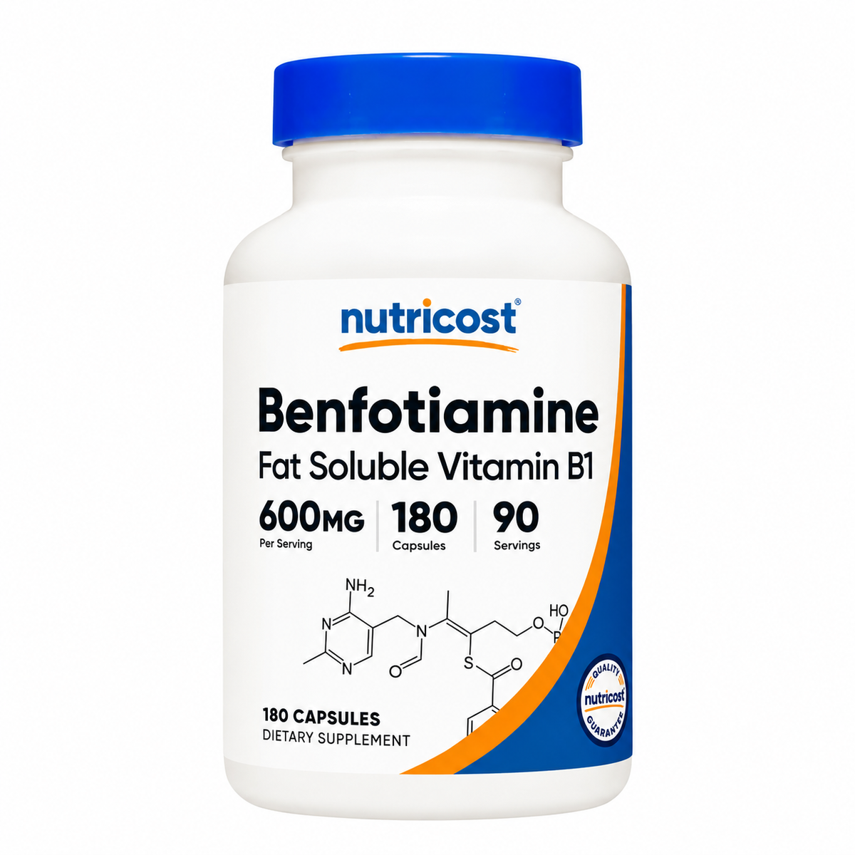 NUTRICOST BENFOTIAMINE (FAT SOLUBLE VITAMIN B1) 600MG 90 SERVS