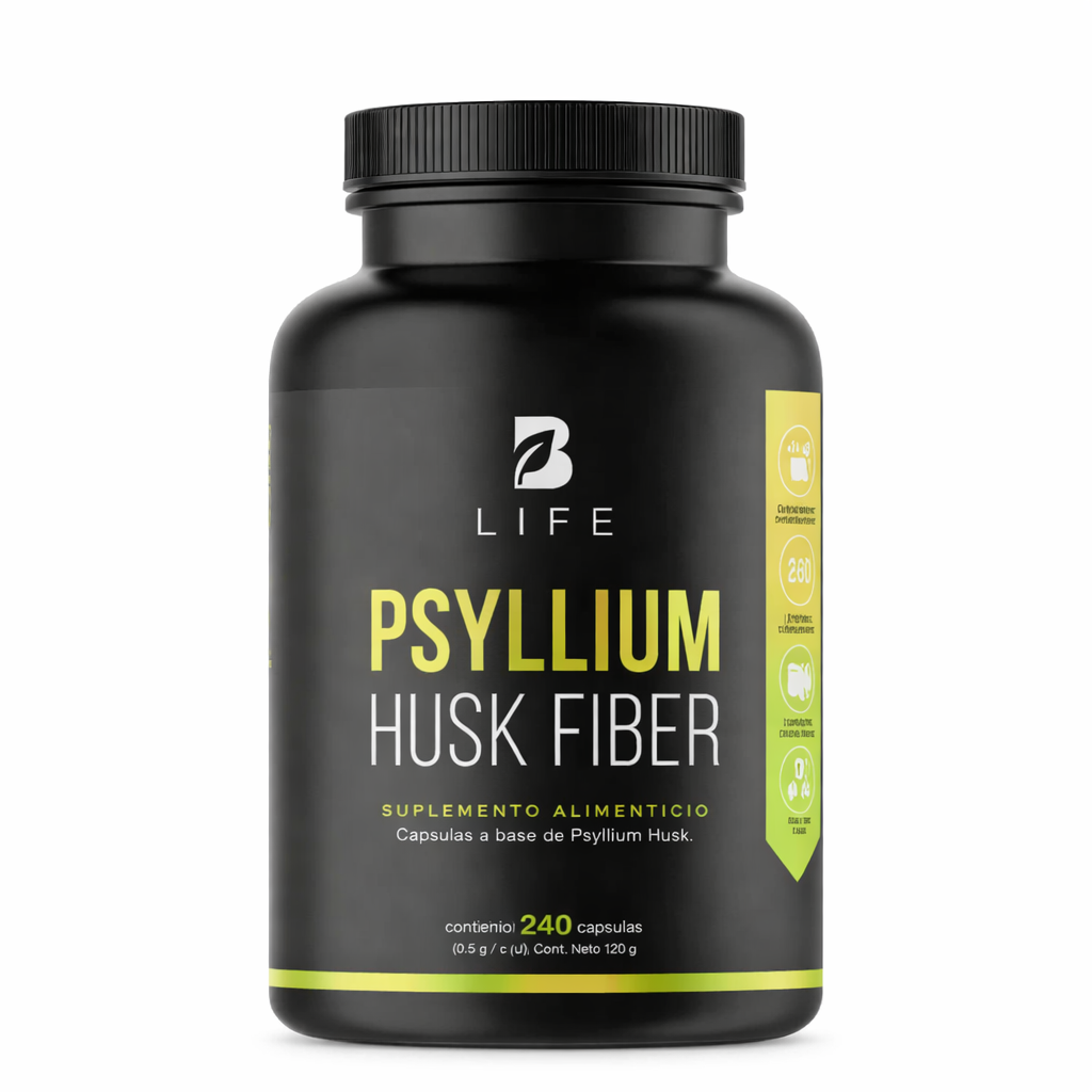 B LIFE PSYLLIUM HUSK FIBER (240 CAPS) – SUPLEMENTO ALIMENTICIO DE FIBRA DE PSYLLIUM