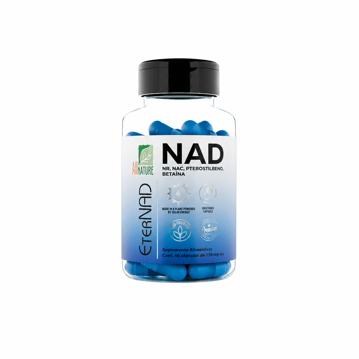 ALL NATURE NAD 750 MG 60 CAPSULAS