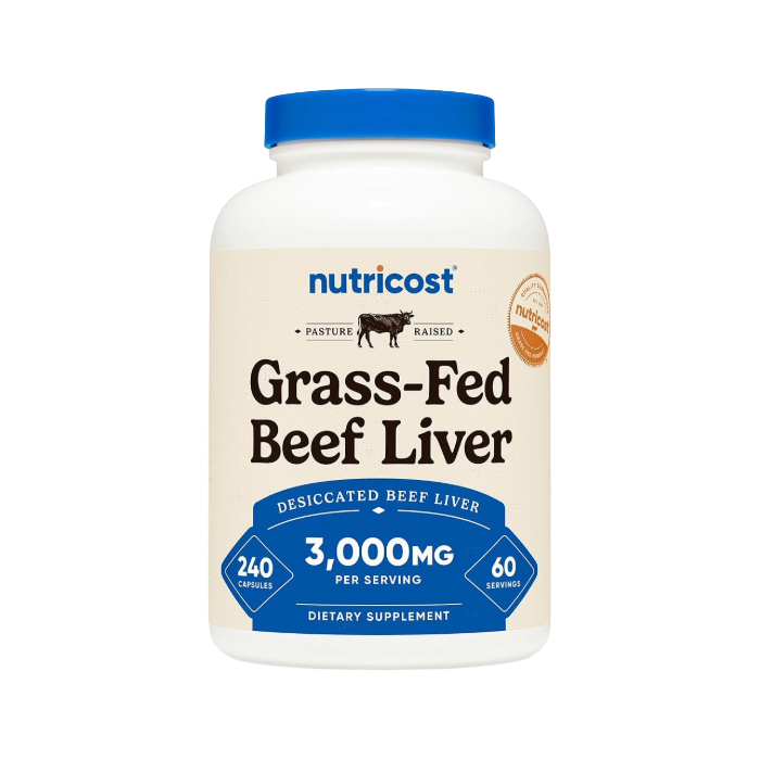 NUTRICOST GRASS-FED BEEF LIVER (HÍGADO DE RES) 240 CÁPSULAS