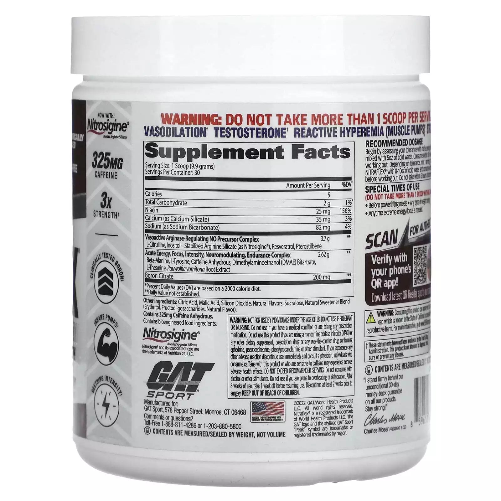GAT SPORT NITRAFLEX ADVANCED 30 SERV